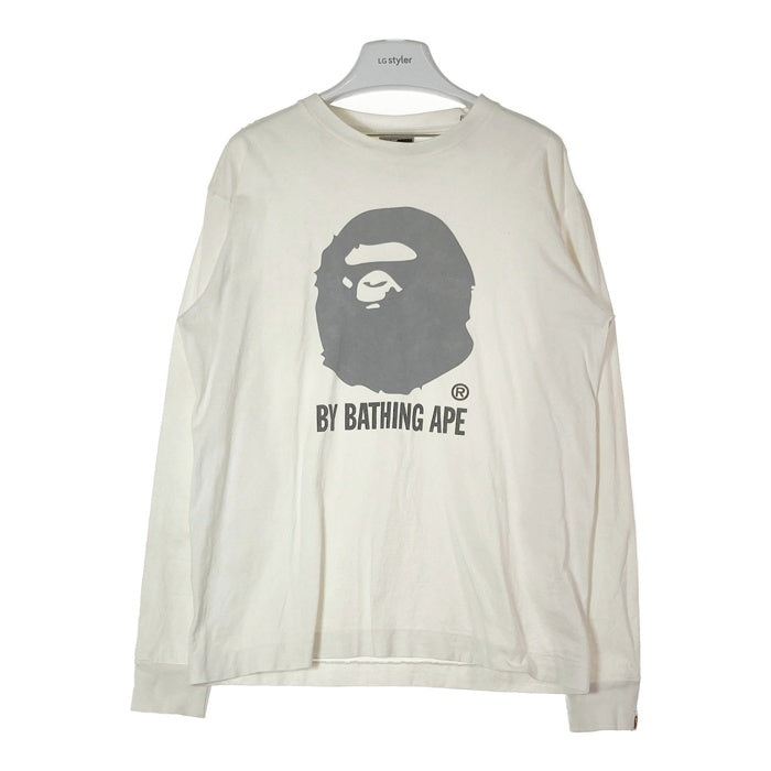 A BATHING APE アベイシングエイプ ロンT ホワイト sizeL 瑞穂店