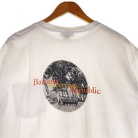 90`s BANANA REPUBLIC バナナリパブリック プリント ポケットTシャツ ホワイト USA製 Size M 福生店