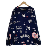 KITH キス 20AW MLB ニューヨーク・ヤンキース 総柄プリント ロングスリーブTシャツ ネイビー Size XL 福生店