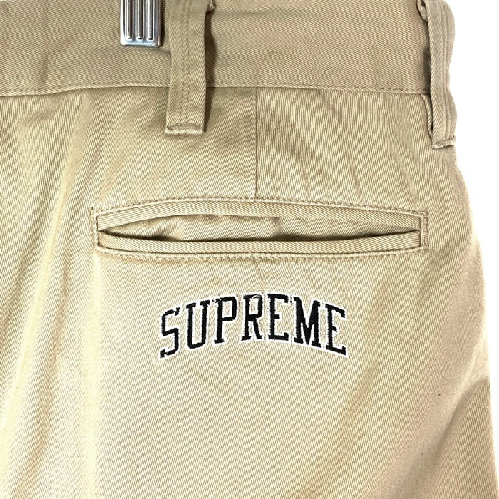 SUPREME シュプリーム ARC LOGO CHINO PANTS アーチロゴ ボタンフライ コットン チノパンツ ベージュ size30 瑞穂店