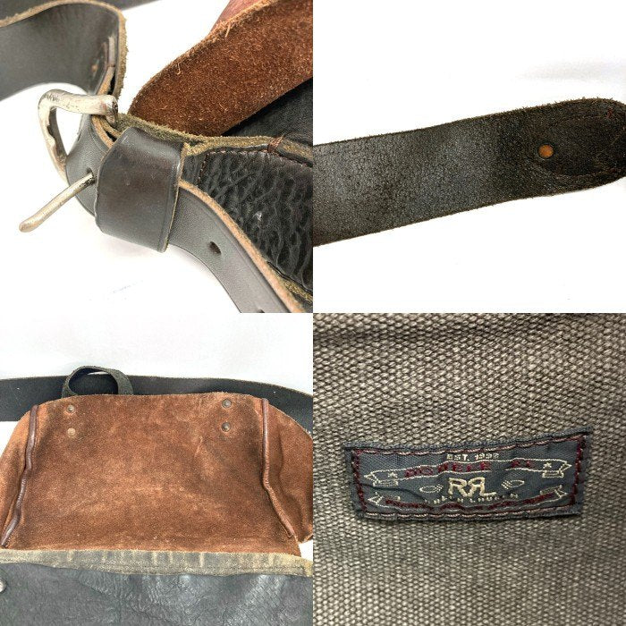 RRL ダブルアールエル スタッズ レザー サドルバッグ ブラック 瑞穂店