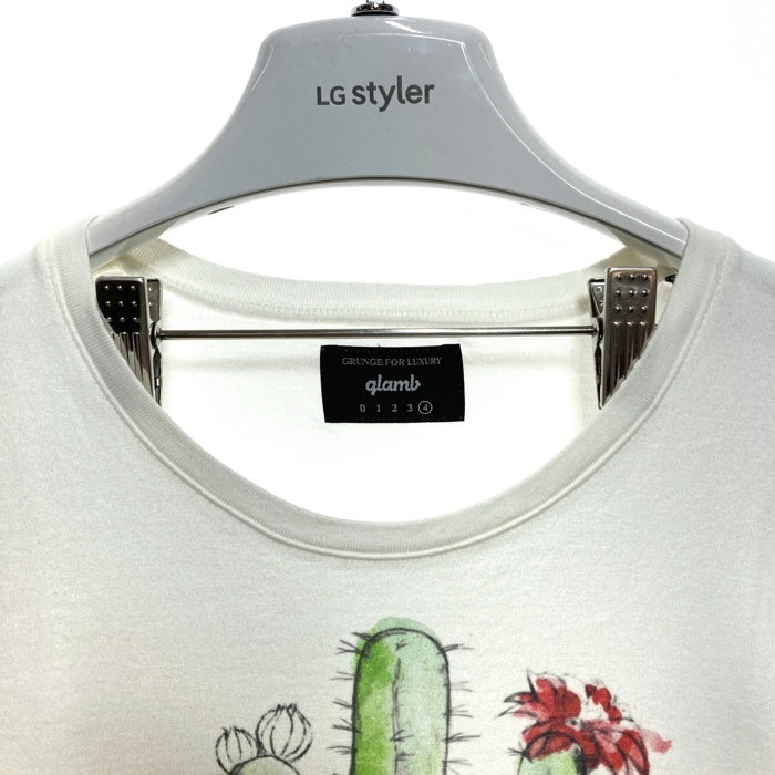 glamb グラム Chill CS チルカットソー プリントTシャツ ホワイト GB17SM/CS22 Size 4 瑞穂店