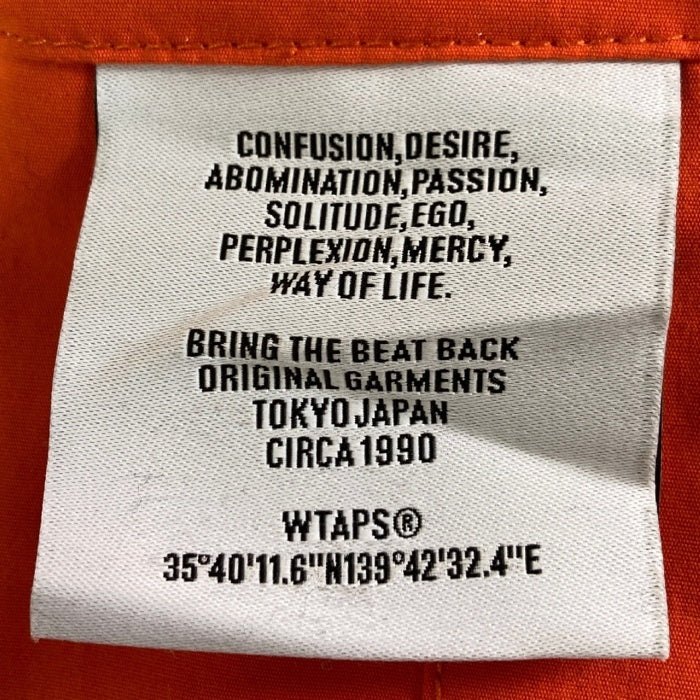 WTAPS ダブルタップス 192BRDT-JKM03 19AW SHERPA JACKET NYLON TAFFETA シェルパジャケット オレンジ size04 瑞穂店