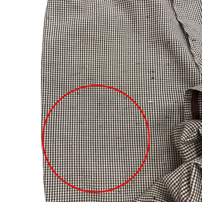 70's LEVI'S リーバイス STA-PREST スタプレ ブーツカットパンツ 千鳥格子 BIG E TALON42 ブラウン Size w82cm 瑞穂店