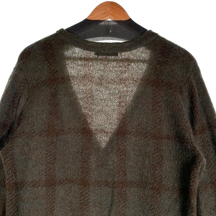 BURBERRY BLACK LABEL バーバリー ブラック レーベル モヘア混カーディガン グリーン D1N82-414-78 Size 3 福生店