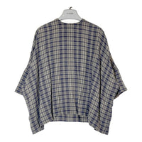 ARTS&SCIENCE アーツアンドサイエンス 0242-L6092-1211 チェック リネンブラウス シャツ プルオーバー ネイビー Size1 瑞穂店