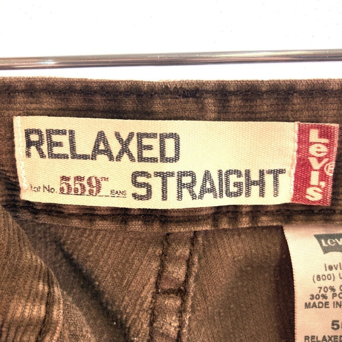 Levi's リーバイス 559 RELAXED STRAIGHT コーデュロイパンツ ブラウン size36 瑞穂店