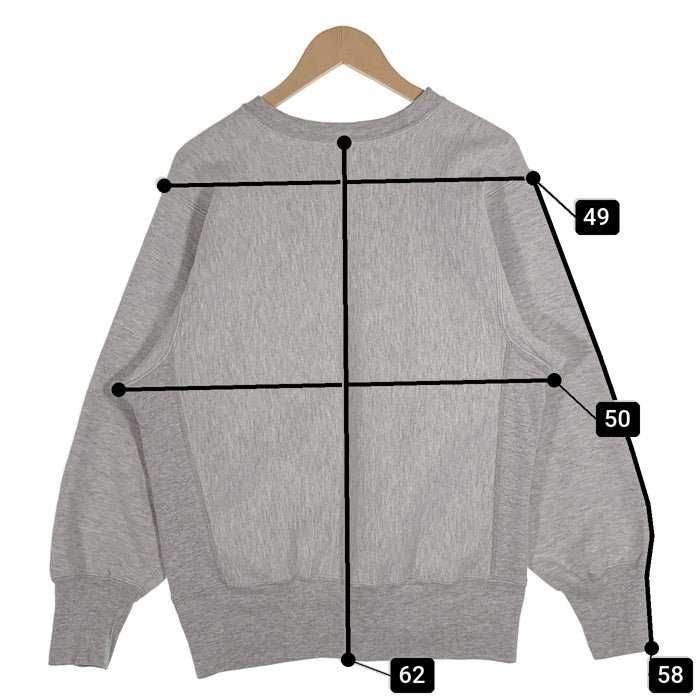 90's Champion チャンピオン CORNELL GLEE CLUB プリント リバースウィーブ クルーネックスウェットトレーナー アッシュグレー USA製 トリコ刺繡 Size M 福生店