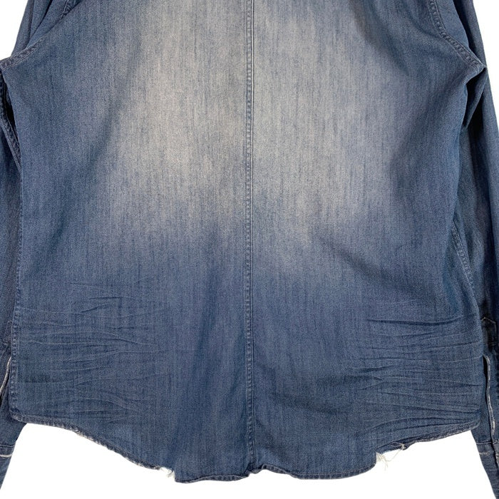 Frank&Eileen フランクアンドアイリーン LUKE FDWD ルーク ウォッシュド ダメージ加工 デニムシャツ ブルー 9920700009 Size M 福生店