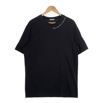 MONCLER モンクレール SS T-SHIRT ショートスリーブTシャツ ブラック ネックロゴプリント ワッペン 23年 J10918C00044 8390T Size M 福生店