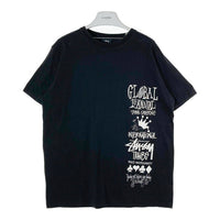 STUSSY ステューシー GLOBAL 1st ANNUAL プリント Tシャツ ブラック sizeL 瑞穂店