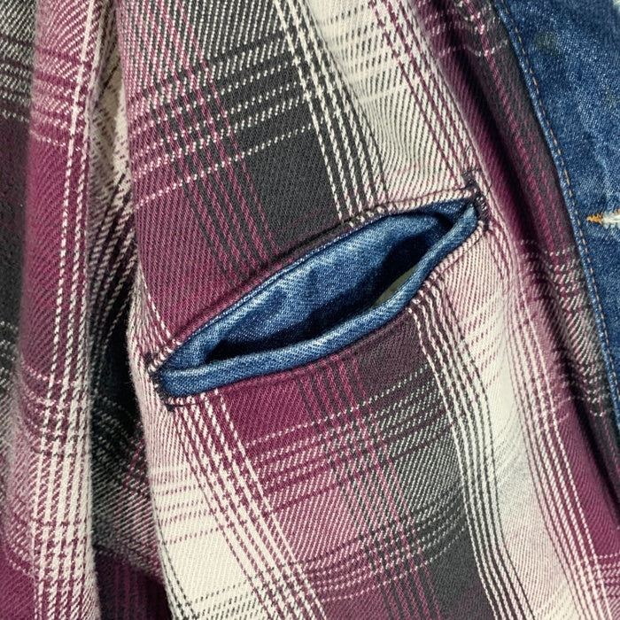 90's Levi's リーバイス 70506-0216 デニムトラッカージャケット インディゴ フランネルチェックライナー 98年 USA製 Size 52 福生店