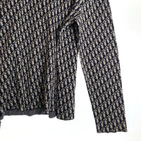 Christian Dior クリスチャンディオール Oblique Overshirt 長袖 ロングスリーブ オブリーク ジャガード オーバーシャツ ネイビー ホワイト 023M550AT099 Size XL 福生店