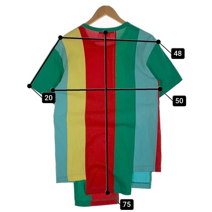 COMME des GARCONS HOMME DEUX コムデギャルソンオムドゥ 切替カットソー コットン Tシャツ マルチカラー DK-T003 AD2022 Size M 福生店