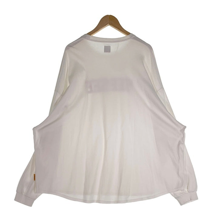 SEE SEE シーシー SUPER BIG ROUND LONG-SLEEVE スーパービッグラウンドロングスリーブ Tシャツ ロゴプリント ホワイト Size L 福生店