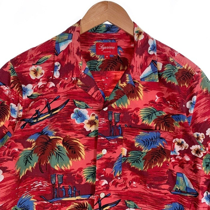SUPREME シュプリーム 12SS Hawaian Shirt 半袖 アロハ ハワイアンシャツ レッド Size M 福生店