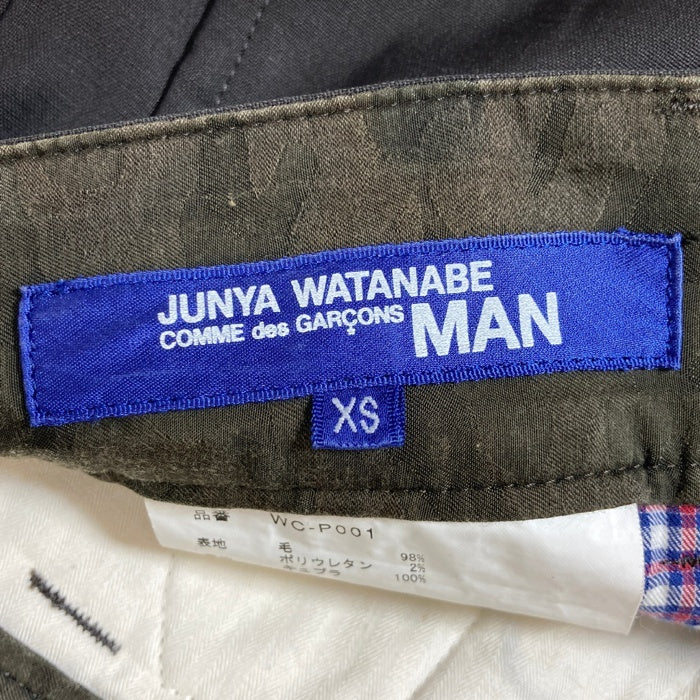 JUNYA WATANABE COMME des GARCONS MAN ジュンヤワタナベ コムデギャルソンマン WC-P001 AD2018 シンチバック ウールパンツ ダークグレー sizeXS 瑞穂店