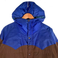 70’s Powderhorn パウダーホーン ウエスタンヨーク マウンテンパーカー 中綿 ブラウン ブルー Size M 福生店