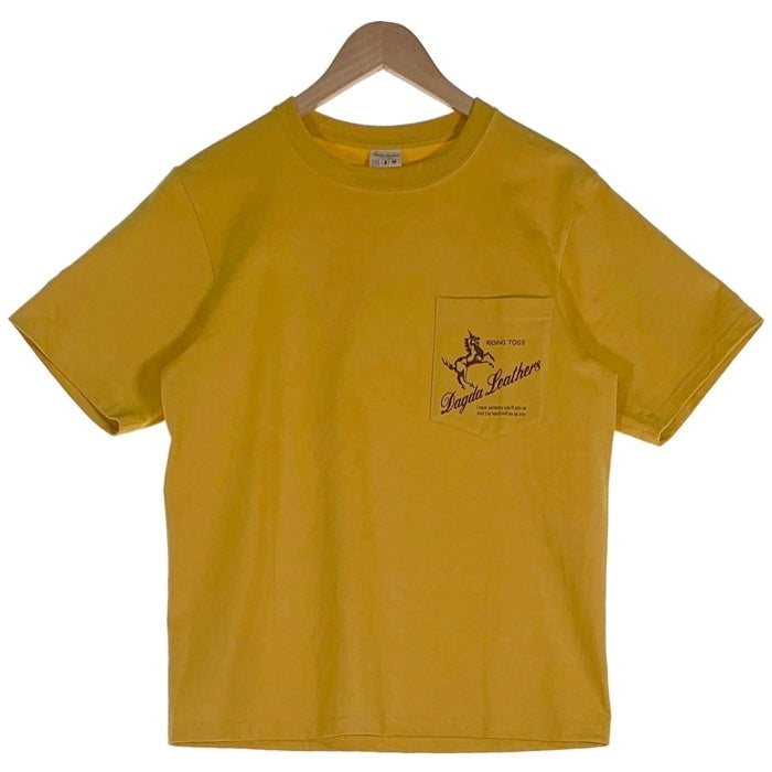 Dagda Leathers ダグダレザーズ プリント ポケットTシャツ 袖刺繡 マスタード 旧マッコイ 滝沢氏 1 Size M 福生店