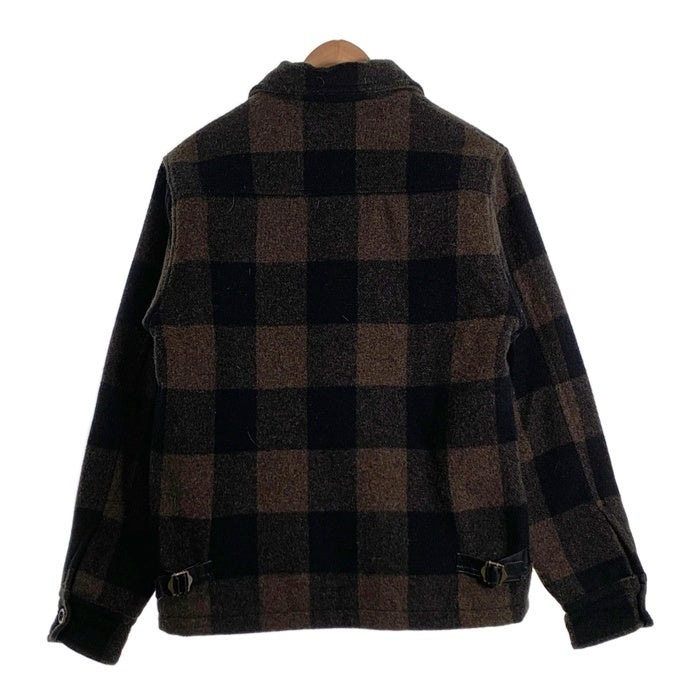 CLUCT クラクト バッファローチェック ウールシャツジャケット 中綿 ブラウン ブラック Size M 福生店