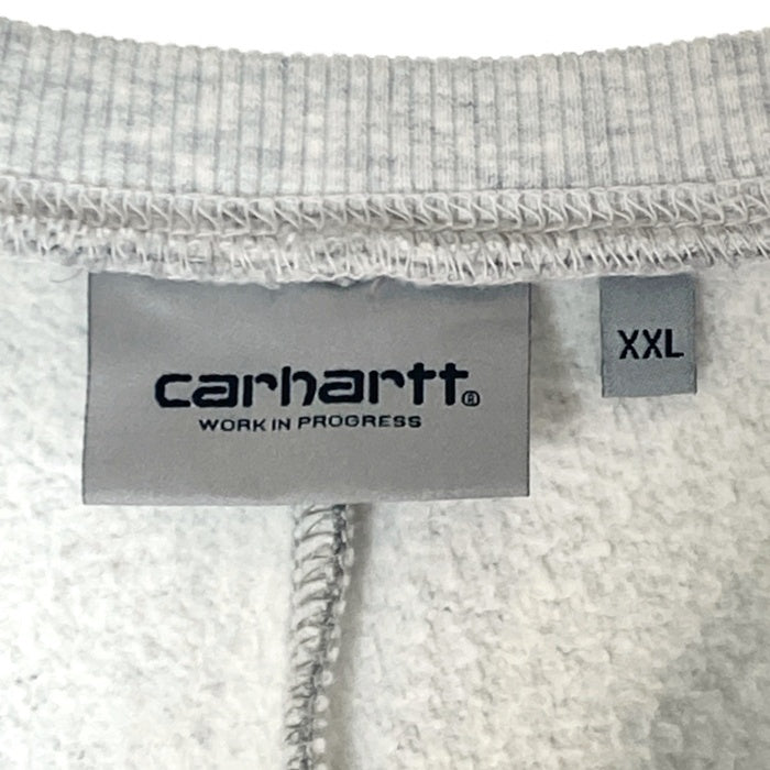 carhartt WIP カーハート TONARE SWEAT ロゴ刺繍 バイカラー スウェットトレーナー グレー sizeXXL※所々毛玉あり 瑞穂店