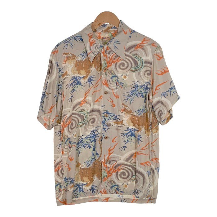 SUN SURF サンサーフ レーヨン アロハシャツ オープンカラー 半袖 龍 虎 竹 M32193 Size M 福生店