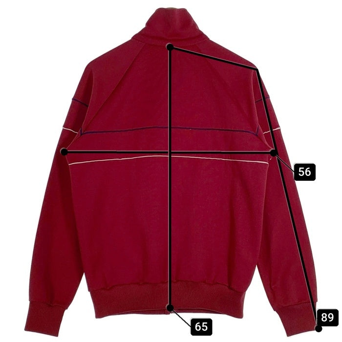 80's adidas アディダス トラックジャケット トレフォイル 刺繡ロゴ レッド Size L 福生店