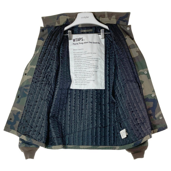 WTAPS ダブルタップス  162LTDT-JKM04 WINDBREAKER 02 コットン コーチジャケット 迷彩 カーキ sizeM 瑞穂店