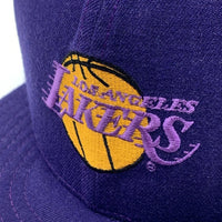 90's New Era ニューエラ PRO MODEL NBA ロサンゼルス・レイカーズ キャップ パープル 刺繡 Size 7 1/4 福生店