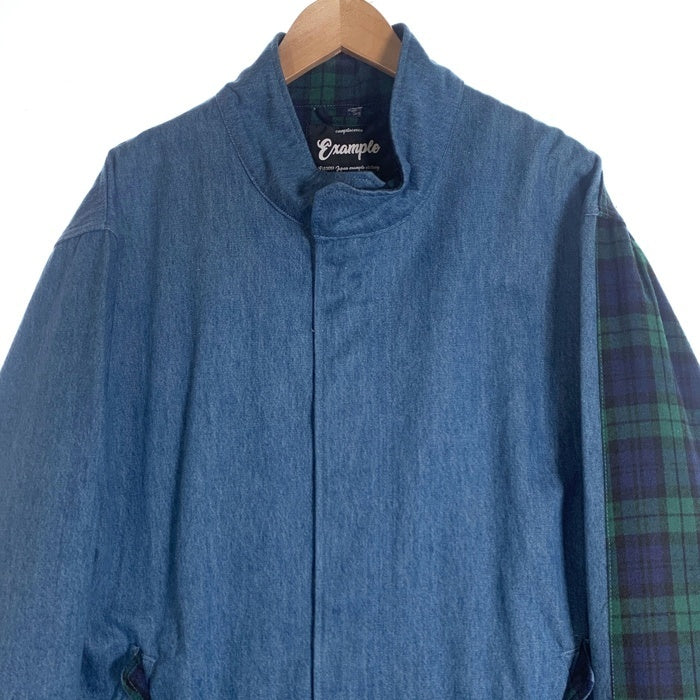 EXAMPLE エグザンプル E-51 DENIM MOD COAT デニム モッズコート ライトブルー Size XL 福生店