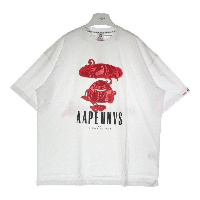 aape BY A BATHING APE エーエーピーイー アベイシングエイプ プリントTシャツ  2024 福袋 ホワイト sizeXXL 瑞穂店