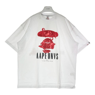 aape BY A BATHING APE エーエーピーイー アベイシングエイプ プリントTシャツ  2024 福袋 ホワイト sizeXXL 瑞穂店