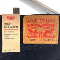 Levis リーバイス 00550-0260 550 RELAXED FIT ブラックデニム パンツ 後染め ブラック sizeW34 瑞穂店