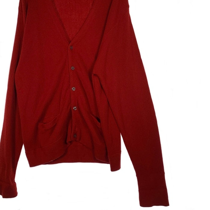 80's TOWNCRAFT タウンクラフト アクリルニット カーディガン レッド 香港製 Size XXL 福生店