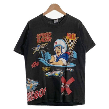 90`s SPEED RACER スピードレーサー プリントTシャツ ブラック マッハGOGOGO anvil USA製 Size L 福生店