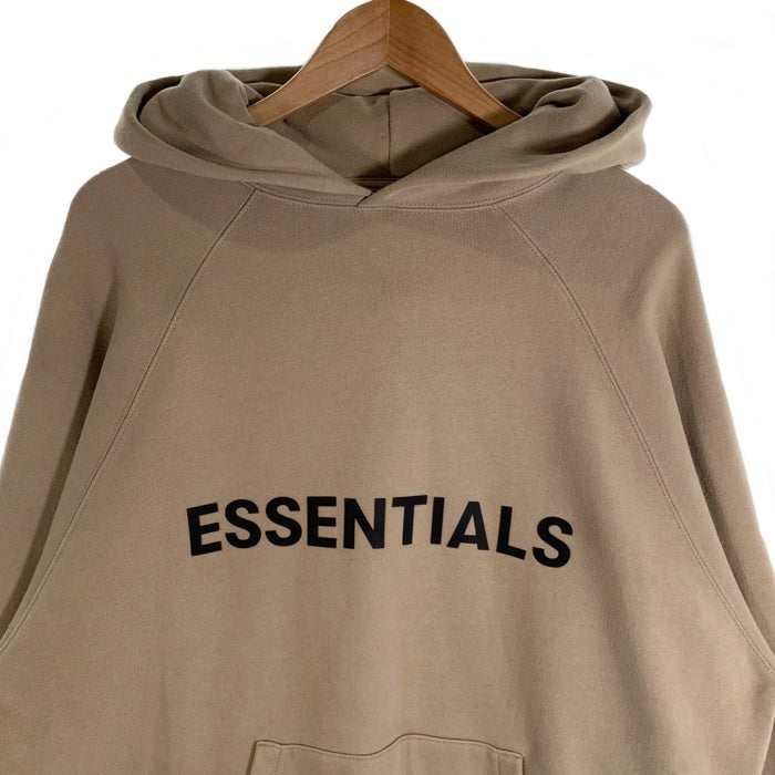 FOG ESSENTIALS エッセンシャルズ フロントラバーロゴプリント プルオーバースウェットパーカー ベージュ Size M 福生店