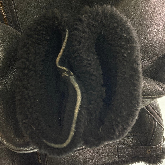 SCHOTT ショット 257S B-3 ムートン フライトジャケット ブラック size44※右袖ダメージあり 瑞穂店
