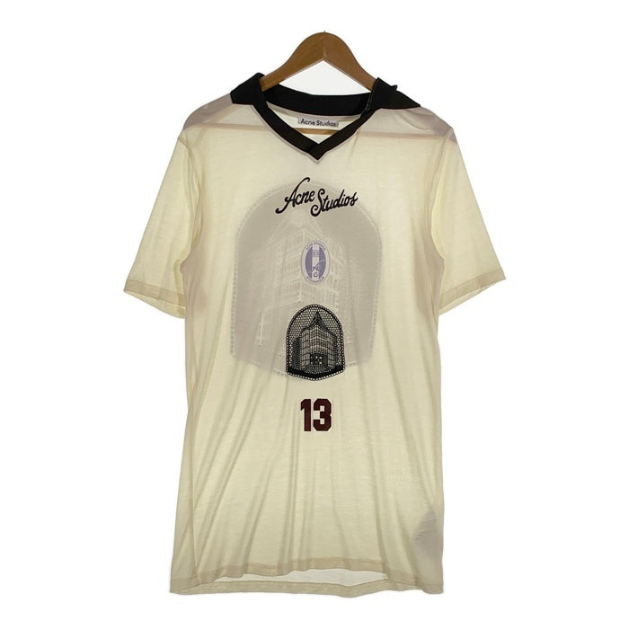 Acne Studios アクネステトゥディオズ SHORT-SLEEVED PIQUE/COLLA ピケカラー ポロシャツ ゲームシャツ アイボリー リヨセル BL0382 Size XS 福生店