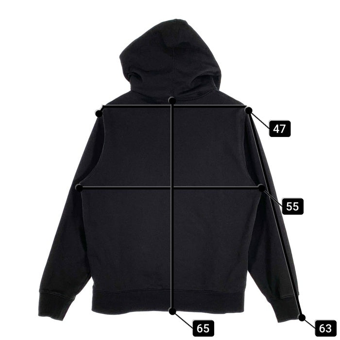 SUPREME シュプリーム 19AW LACOSTE ラコステ Logo Panel Hooded Sweatshirt ロゴパネル プルオーバースウェットパーカー ブラック Size S 福生店