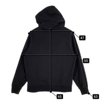 SUPREME シュプリーム 19AW LACOSTE ラコステ Logo Panel Hooded Sweatshirt ロゴパネル プルオーバースウェットパーカー ブラック Size S 福生店
