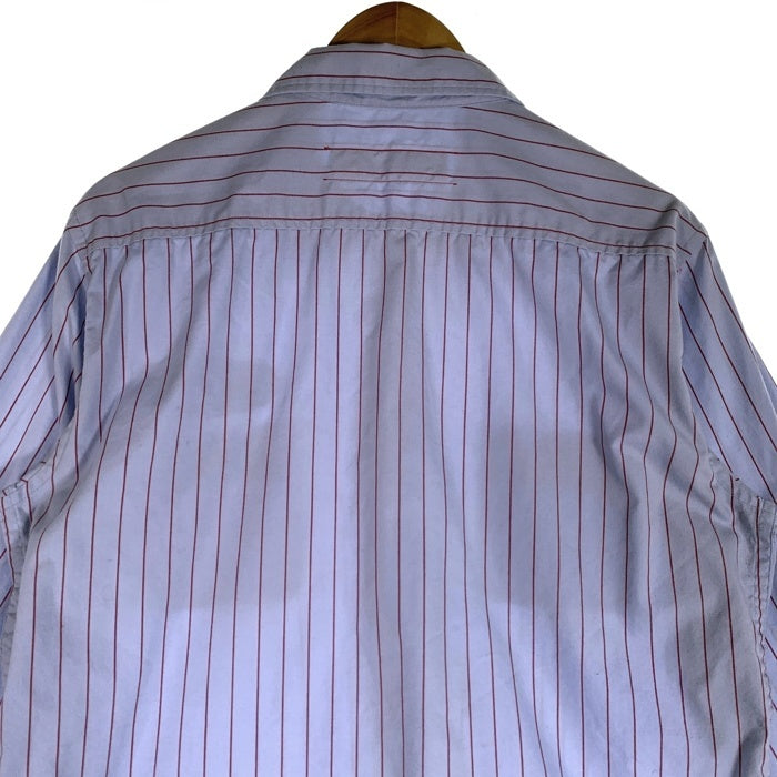 TENDERLOIN テンダーロイン オーバルワッペン ストライプワークシャツ 長袖 ライトブルー Size S 福生店