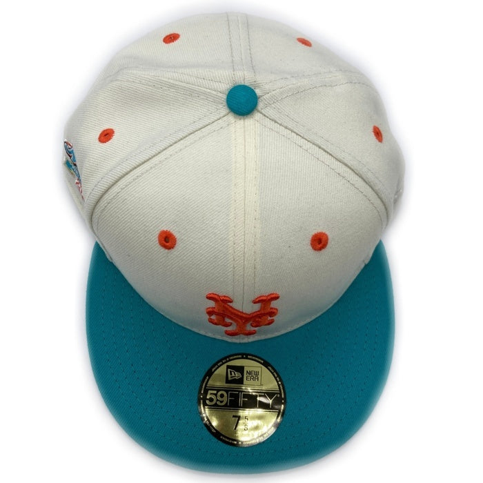 NEW ERA ニューエラ City icon ニューヨークメッツ 59FIFTY ベースボールキャップ アイボリー×エメラルドグリーン size60.6 瑞穂店
