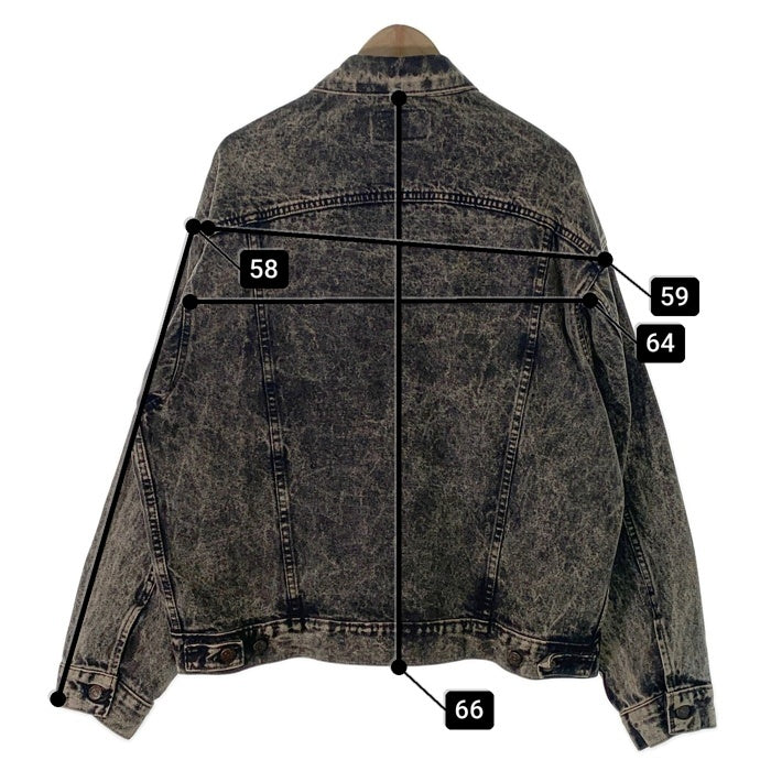 80's Levi's リーバイス ケミカルウォッシュ ブラックデニムジャケット 70507-0253 87年 Size XL 福生店