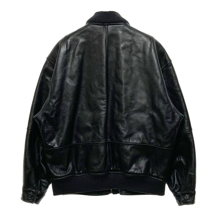 CERRUTI 1881 セルッティ ジップアップ レザージャケット ブラック Size 48 瑞穂店
