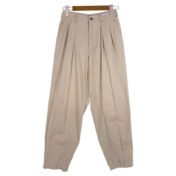 80's STUSSY ステューシー 2タック コットンテーパードパンツ ベージュ USA製 黒タグ Size 30 福生店