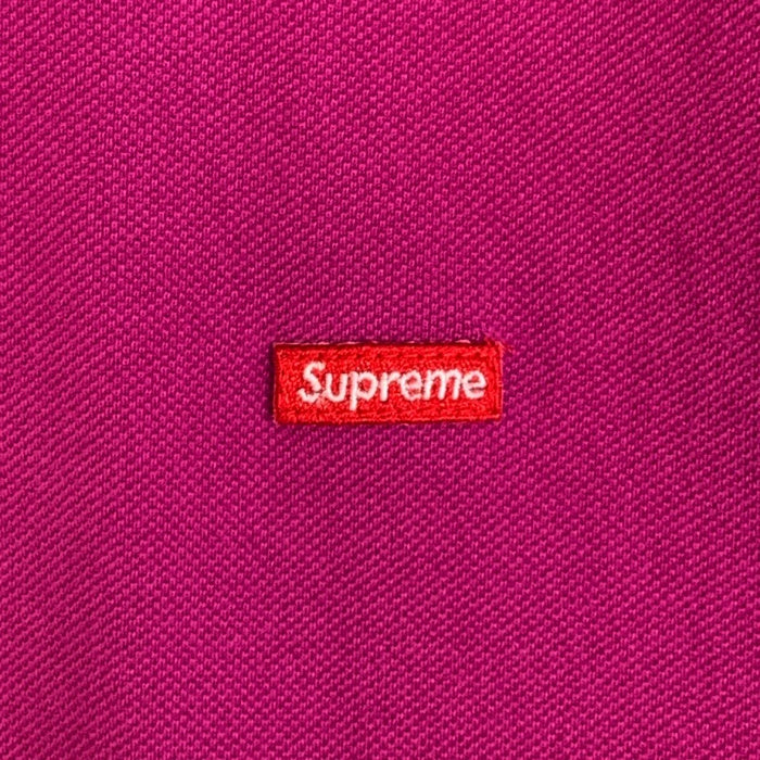 SUPREME シュプリーム Small Box Pique L/S Tee スモールボックスロゴ ピケ ロングスリーブTシャツ パープル 鹿の子 Size M 福生店