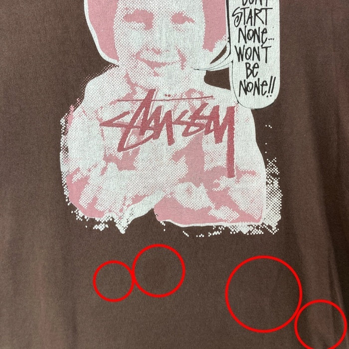 Stussy ステューシー キッズフォト Tシャツ ブラウン sizeL 瑞穂店
