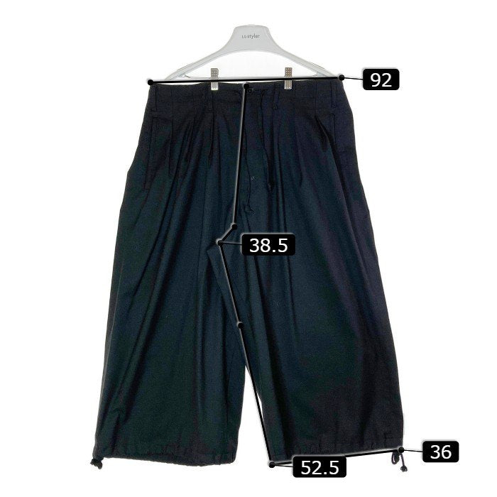 Yohji Yamamoto ヨウジヤマモト GA-P04-100 GroundY グラウンドワイ  T/W Gabardine Balloon Pants TWギャバジン バルーン パンツ ブラック size3 瑞穂店