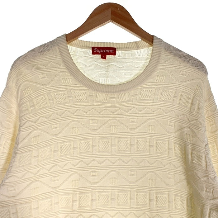 SUPREME シュプリーム Cotton Jacquard Sweater コットン ジャガード セーター ナチュラル Size S 福生店