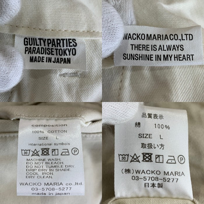 WACKO MARIA ワコマリア チノツイル ワークパンツ 2タック ベージュ Size L 福生店